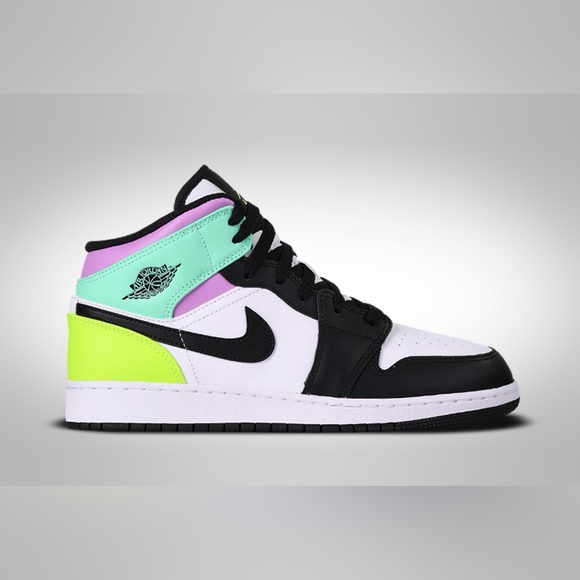 Nike Shoes - Jordan 1 Mid Pastel black toe sneakers. Unisex in preloved condition.